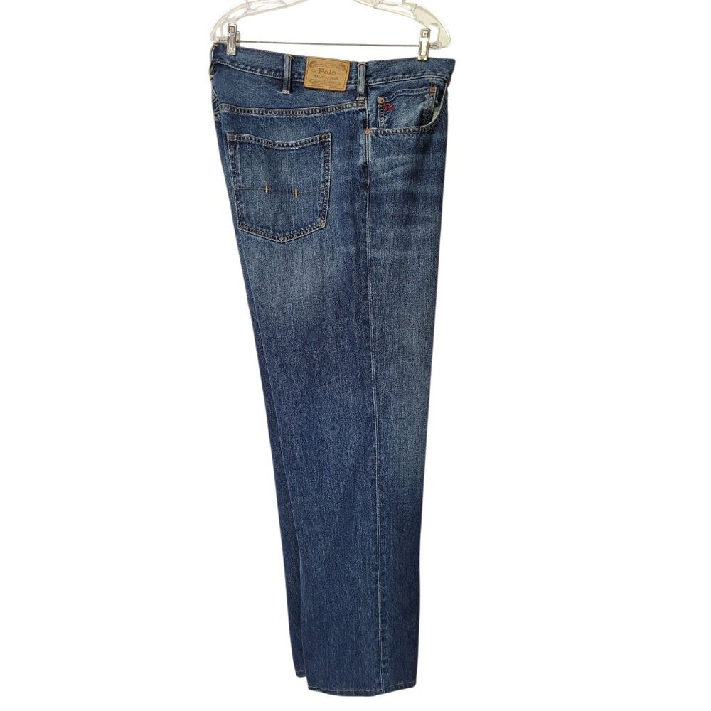 Polo Ralph Lauren Hampton Straight Denim Blue Jeans Men’s 46Bx33 Big Selvedge
